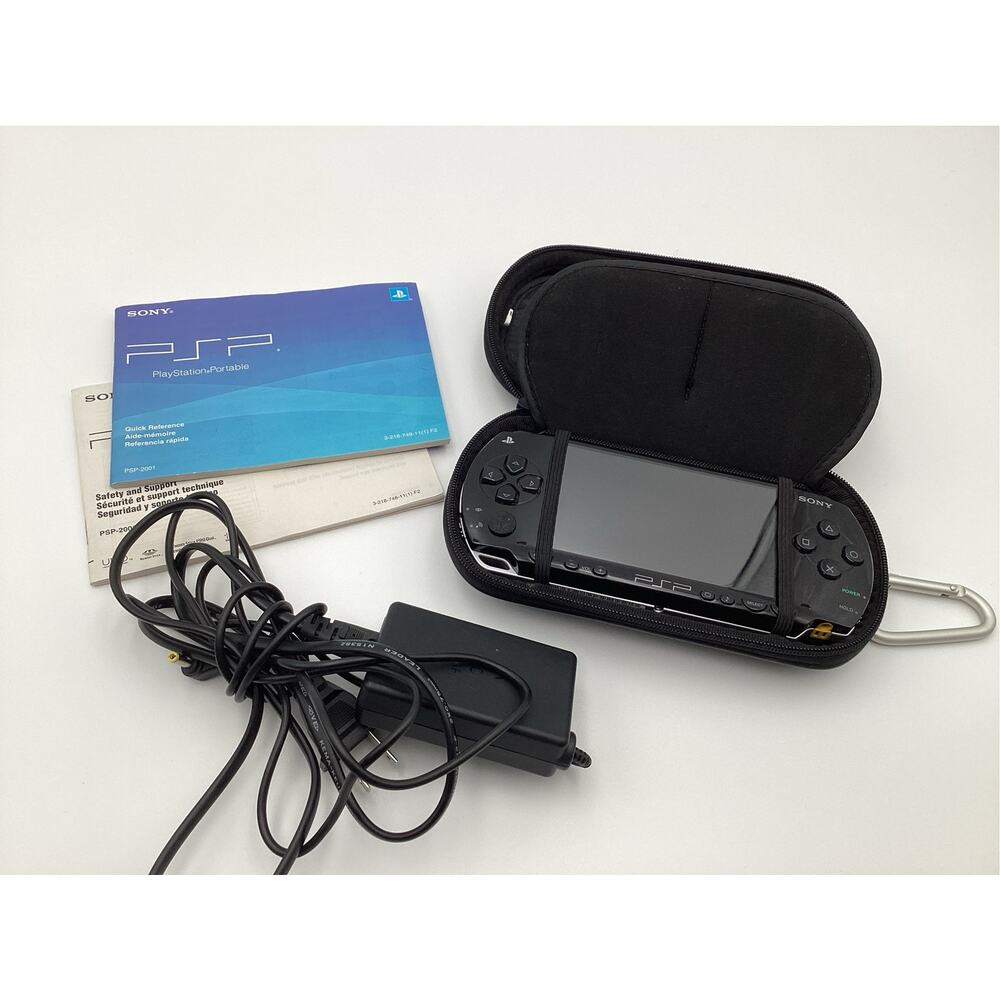 Sony PSP 2001 Black Handheld Console Bundle w/ Charger, Case, Manual & 5 Games - Picture 2 of 11